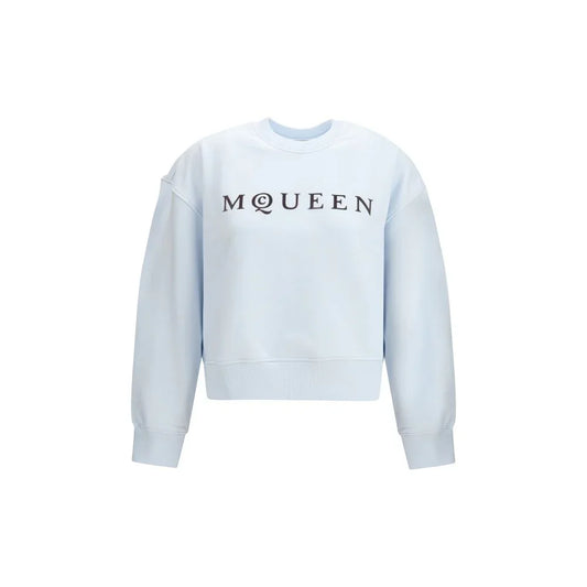 Alexander McQueen Blue Cotton Sweatshirt