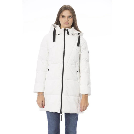 Baldinini Trend White Polyester Parka