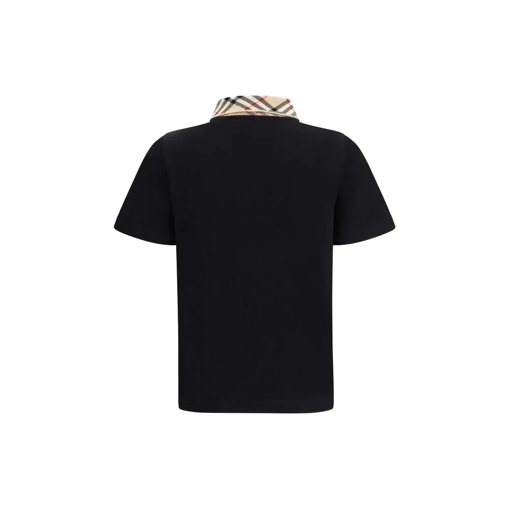 Burberry Black Cotton Polo Shirt