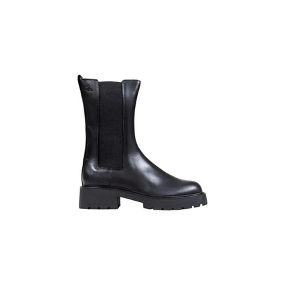 Calvin Klein Jeans Black Leather Ankle Boots