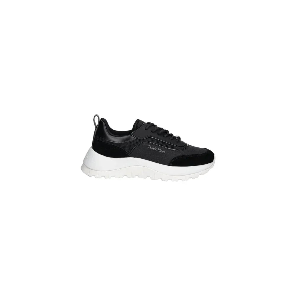 Calvin Klein Black Leather Athletic Sneakers