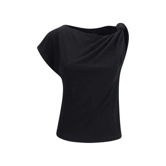 PINKO Black Cotton T-Shirt