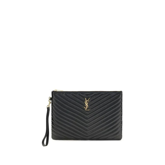 Saint Laurent Black Calf Leather Bos Taurus Wallet