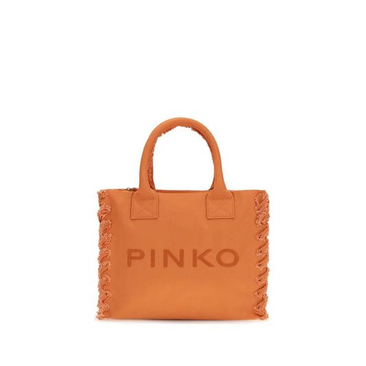 PINKO Orange Cotton Shoulder Bag