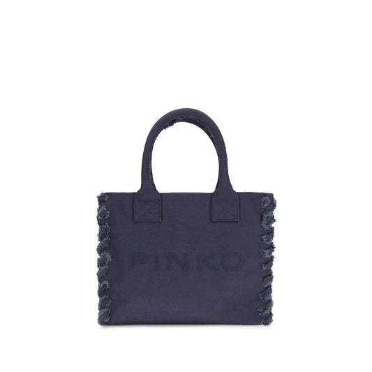 PINKO Blue Cotton Shoulder Bag