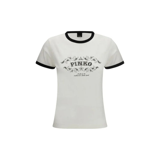 PINKO White Cotton T-Shirt