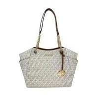 Michael Kors Jet Set Travel Large Logo Tote Vanilla