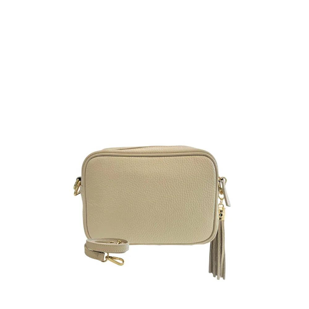 Baldinini Trend Beige Cowhide Crossbody Bag