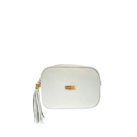 Baldinini Trend White Cowhide Crossbody Bag