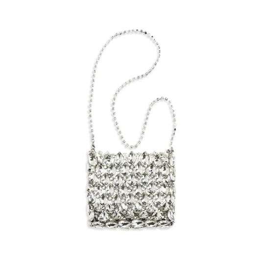 Self-Portrait Silver Polyester Shoulder Bag