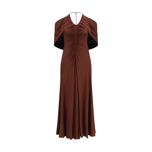 Self-Portrait Brown Viscose Casual Dress