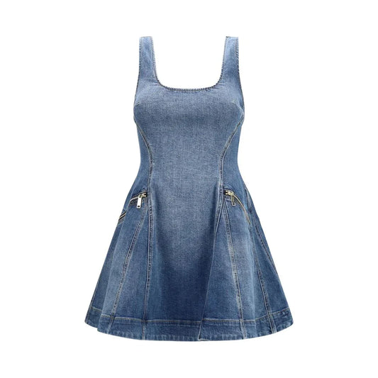 Self-Portrait Blue Cotton Casual Dress