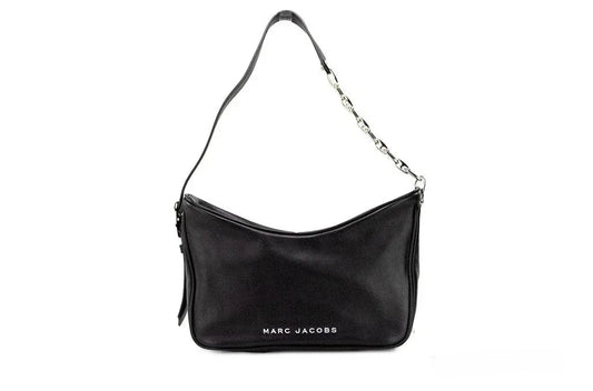 Marc Jacobs Tempo Small Black Smooth Leather Hobo Convertible Shoulder Bag Purse