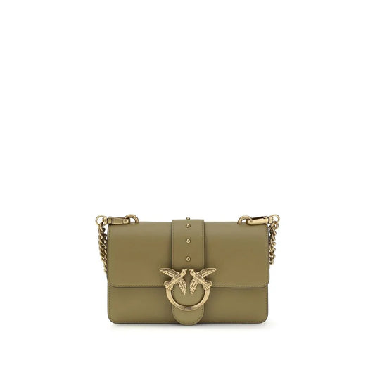 PINKO Bicolor Calf Leather Bos Taurus Shoulder Bag