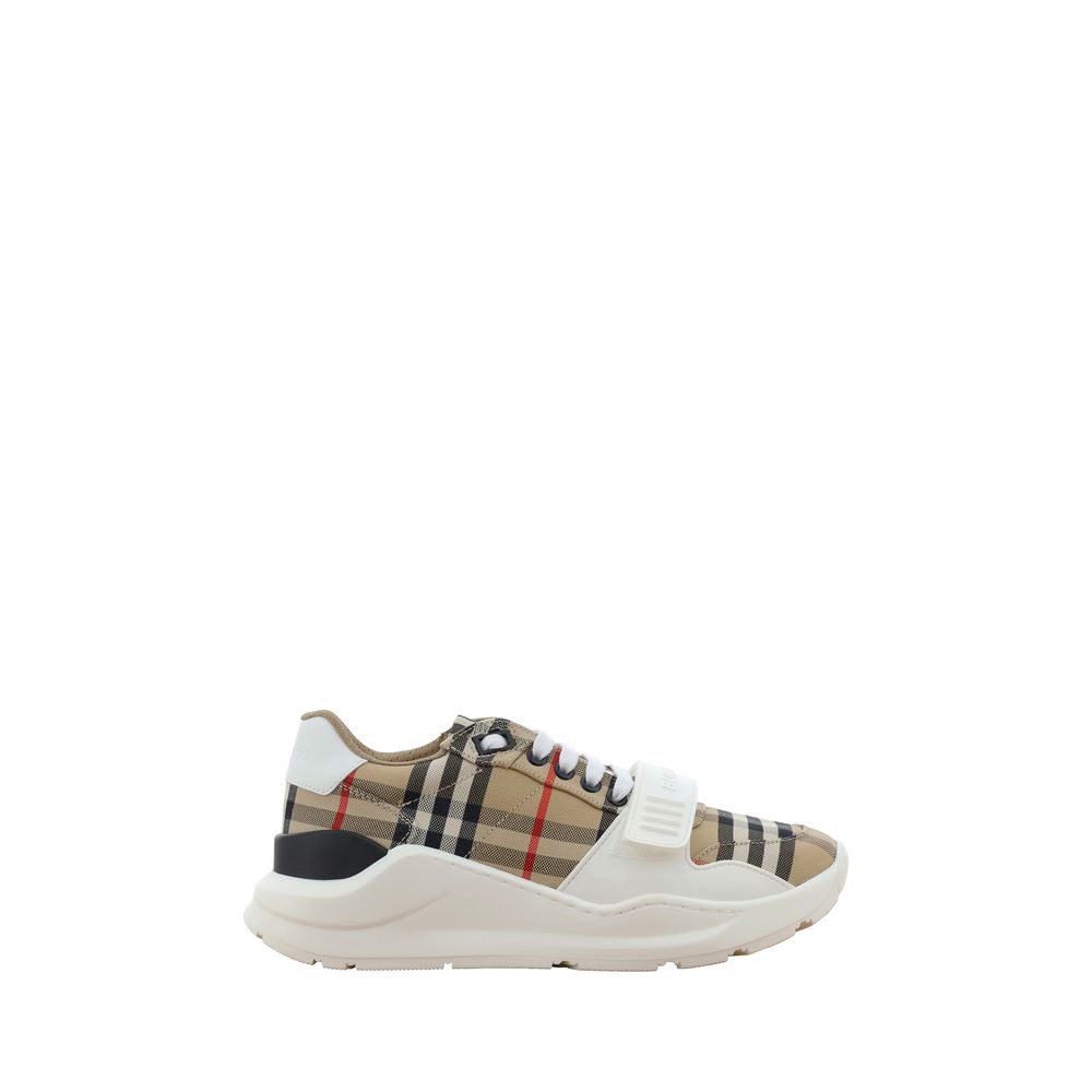 Burberry Beige Cotton Athletic Sneakers