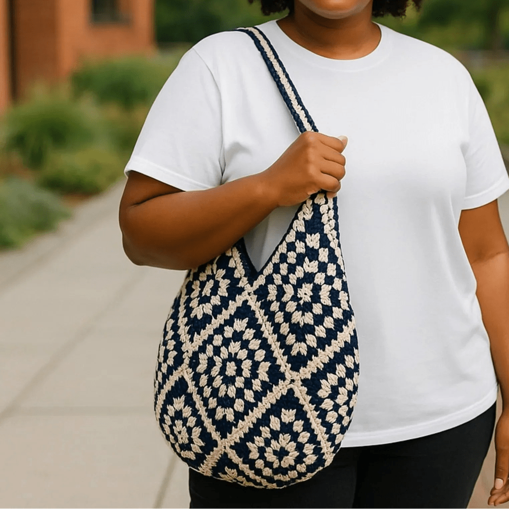Cotton Yarn Hand Woven Shoulder Bag