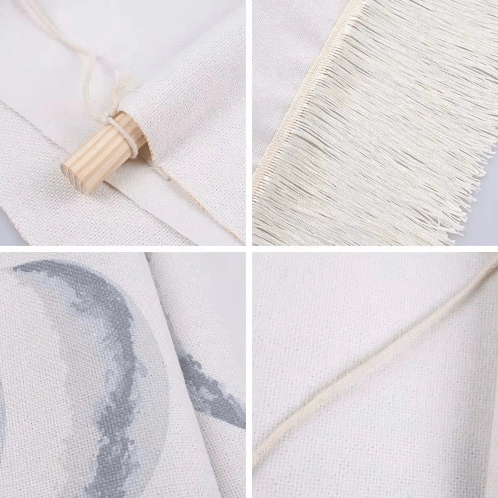 Moon Phase Wall Hanging Tapestry – Black or White